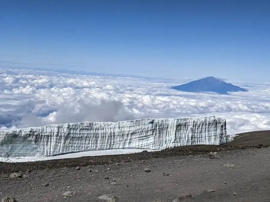 Ascend Tanzania high-altitude mountain expedition camp with dining tents and mess gear